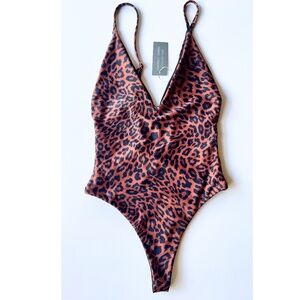 Leopard Print One-Piece Swimsuit